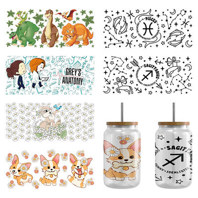 Buy Self Adhesive Christmas UV DTF Cup Wraps DTF Glass Sticker 16oz online manufacture