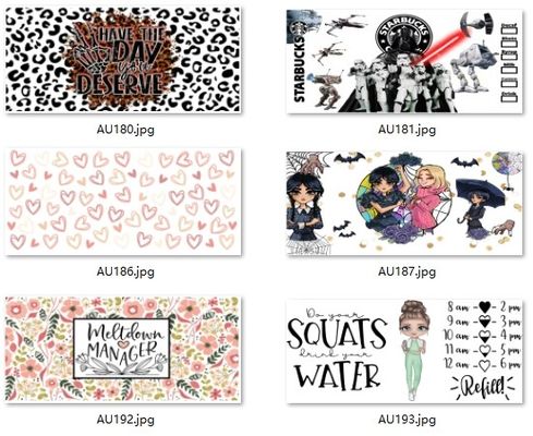 acheter Impression numérique UV Enveloppes de tasse UV DTF personnalisées pour les canettes de 16 oz online manufacture
