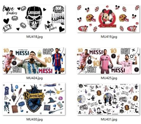 Buy UV Resistant Custom UV DTF Glass Cup Wraps Free Artwork Services online manufacture