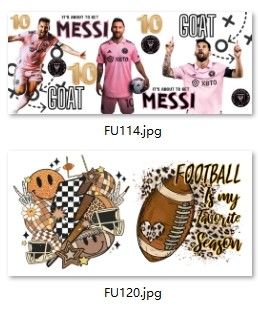 Buy Digital Printing CMYK UV Transfer Label Football 16oz DTF On Cups online manufacture