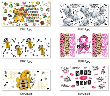 Buy Foil Hot Stamping AB transfer film UV DTF Cup Wrap Transfers online manufacture
