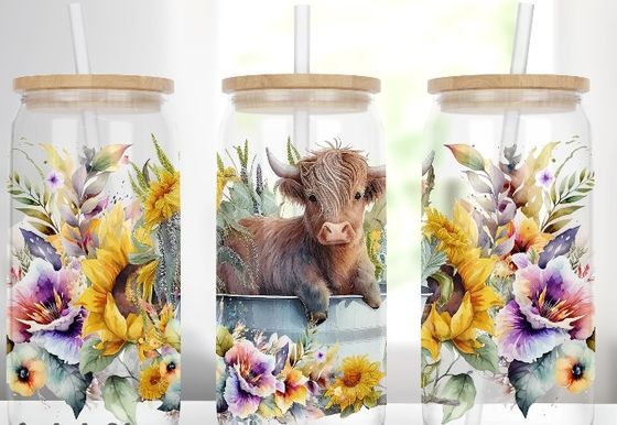 Buy UV DTF16oz cup stickers holographic cup stickers pen stickers cartoon stickers popular patterns online manufacture