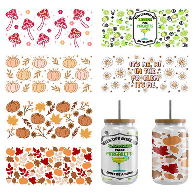 16Oz Digital UV Printing DTF Tumbler Wraps Printable Transfer Paper For Glass