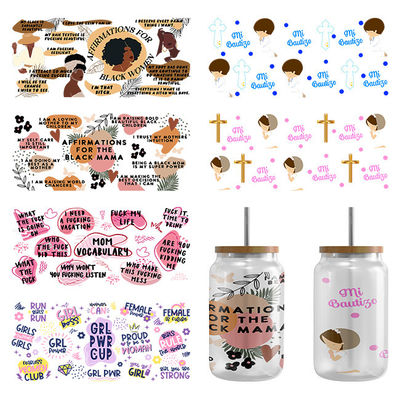 Non Toxic Easter Holiday UV DTF Tumbler Wraps Heat Resistant