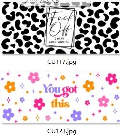 ISO9001 UV Varnish UVDTF Cup Wraps DTF Tumbler Wraps 16oz