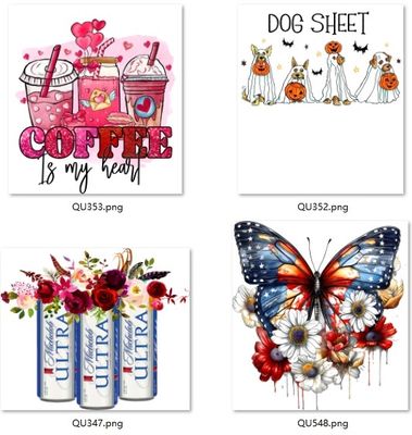 UV Ink AB Film Valentine'S Day Sticker DTF UV Weatherproof